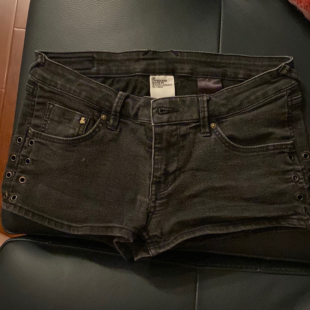H&M &Denim off-black jean shorts